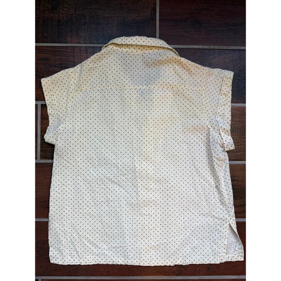 Vintage 80s Polka Dot Red Button Collar Shirt - Picture 4 of 5